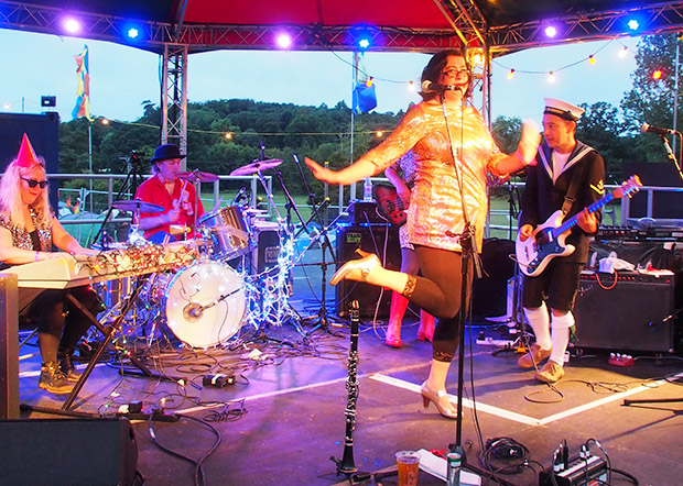 Mrs Mills Experience at the BEAUTIFUL DAYS FESTIVAL Escot Park, Nr Fairmile, Devon, England, Sat 17th-Sun 18th Aug 2013