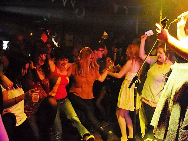 Music hall mayhem on the dancefloor with The Mrs Mills Experience at the Brixton Dogstar, London SW9, 30th June 2012